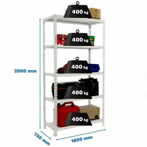 Estantería SIMONRACK Ecoforte 1807-4 Galvanizada sin bandejas (1/2)