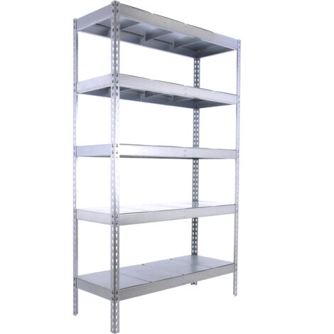 Estantería metálica sin tornillos SIMONRACK de 5 estantes (200x180x60cm) GALVANIZADO (1/5)