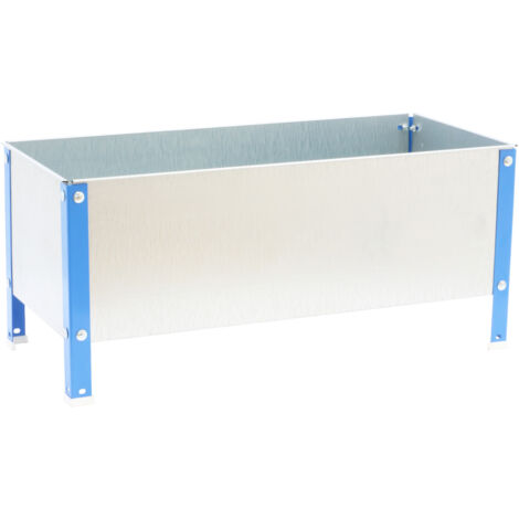 Macetero metálico SIMON GARDEN (41x120x40cm) AZUL Y GALVANIZADO