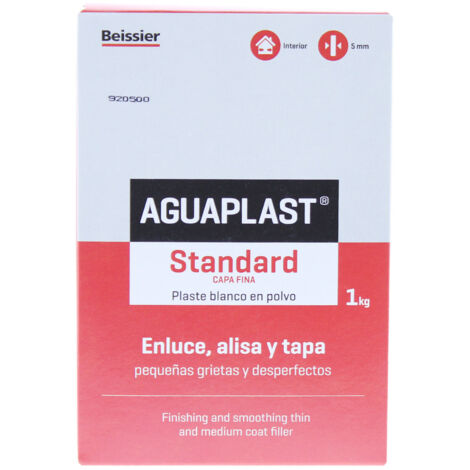 Plaste En Polvo 1kg Blanco Uso Interior Exterior Reparación Paredes Techos Beissier
