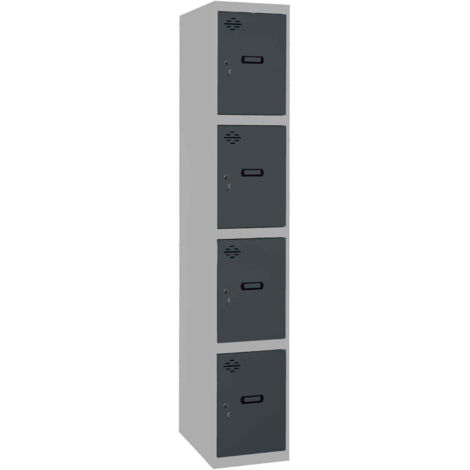 Casillero metálico SIMONLOCKER (180x40x50cm) GRIS Y ANTRACITA