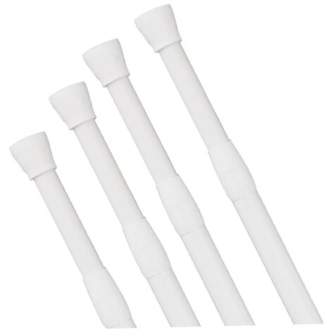 EPID Barra para cortina de baño recta Ø22mm 110200cm fabricada en PVC color blanco (1/2)