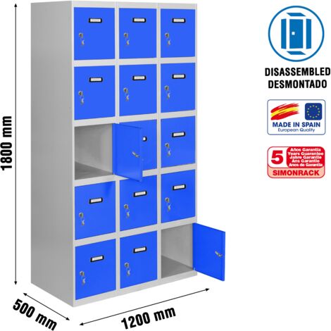 Armario Taquilla SIMON LOCKER desm. 5 puertas 3/15 400 (1200) gr/az (1/2)