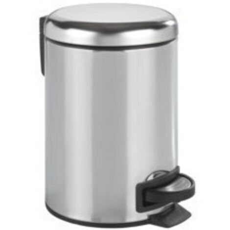 Cubo Baño C/Pedal 3Lt-17X25Cm Acero Bl Leman Wenko