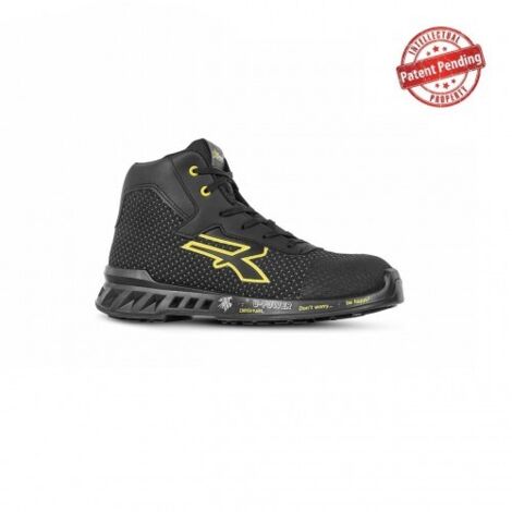 Zapatos altos de seguridad U-Power Joe S3 SRC CI ESD - 43 (EU) - Negro /Amarillo