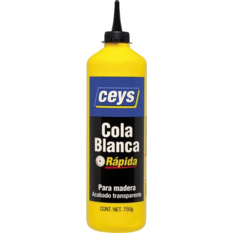 Ceys - Cola blanca rápida para madera - Acabado transparente - 750 G