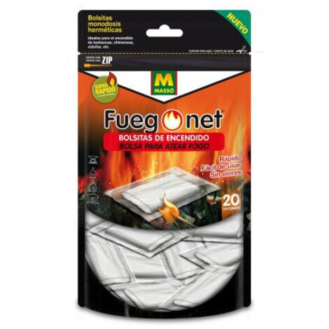 Bolsitas FUEGONET de Endendido. Bolsitas Monodosis para Encender