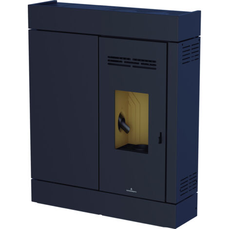 BRONPI - Estufa de Pellet Extraplana Color Negro Modelo CIRA-NE de 8 kW