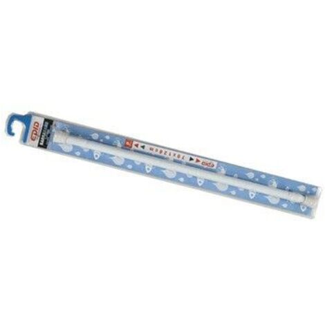 EPID Barra para cortina de baño recta Ø22mm 70120cm fabricada en PVC color blanco (1/4)