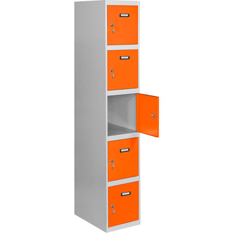 Casillero metálico SIMONLOCKER (180x40x50cm) GRIS Y NARANJA