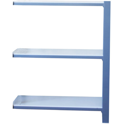 Estantería metálica sin tornillos OFFICLICK de 3 estantes (100x90x40cm) GRIS Y BLANCO (1/2)