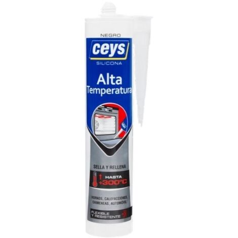 CEYS SELLACEYS SILICONA ALTA TEMPERATURA NEGRO 280ML=506038