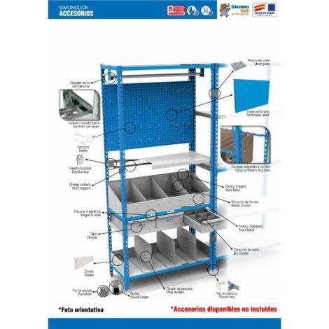 Estantería SIMONCLICK mobile superplus 3/500 900 azul/gal
