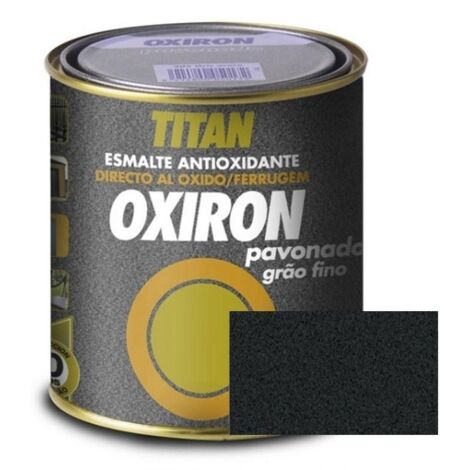 Esmalte Sintético Metálico Antioxidante Oxiron Pavonado Negro 750ml Titan