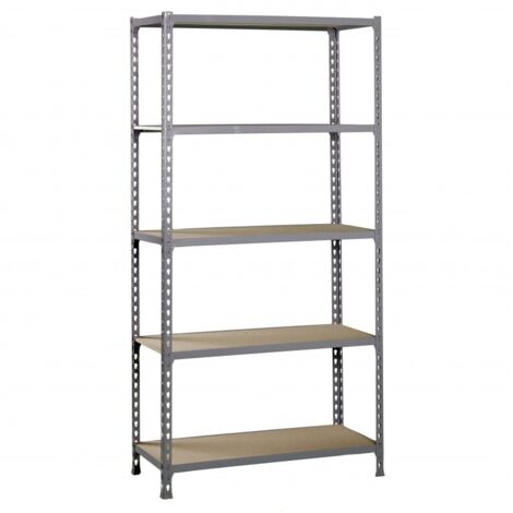Estantería SimonRack Metal Madera Gris (180 x 80 x 40 cm)
