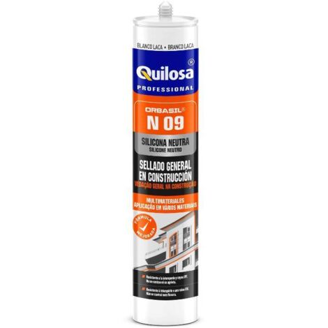 QUILOSA SILICONA NEUTRA N09 TRANSPARENTE TUBO 300 ML. (1/6)