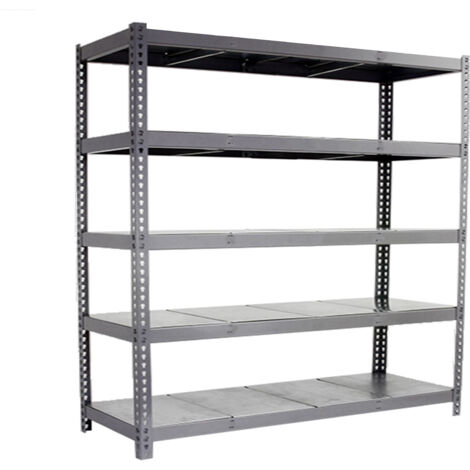 Estantería metálica sin tornillos SIMONRACK de 5 estantes (200x240x90cm) GRIS Y GALVANIZADO (1/5)