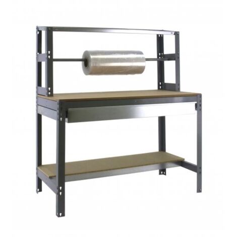Banco de trabajo SIMONWORK de 3 estantes (144,5x121x76cm) GALVA Y MADERA
