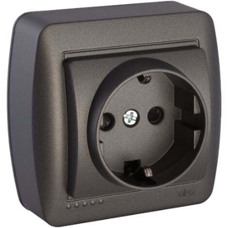 Base de enchufe Schuko 2p T/T 16A 250V Negro (1/2)