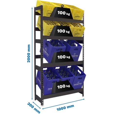 Estantería Simonrack Simonbottle 4-2000x1000x300 antracita