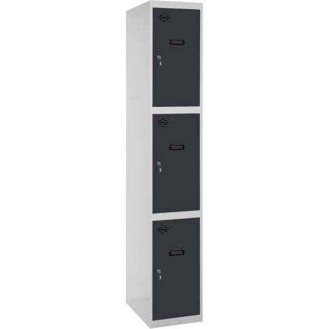 Casillero metálico SIMONLOCKER (180x40x50cm) GRIS Y ANTRACITA