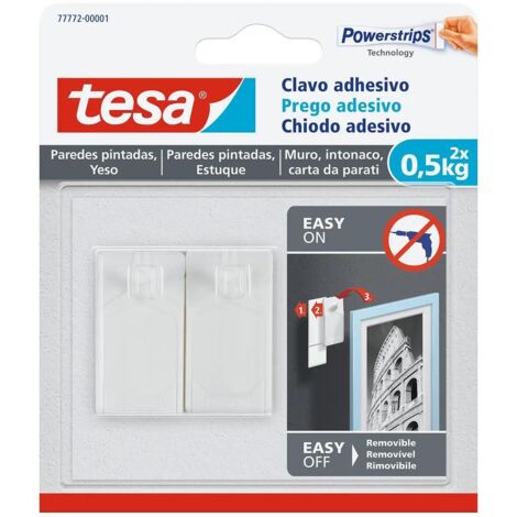 Clavo Adhesivo Para Pared Pintada Y Yeso Soporta0.5kg Tesa