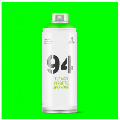 Pintura en Spray MTN Hardcore 400 ml 94 FLUORESCENTE VERDE 400 ML
