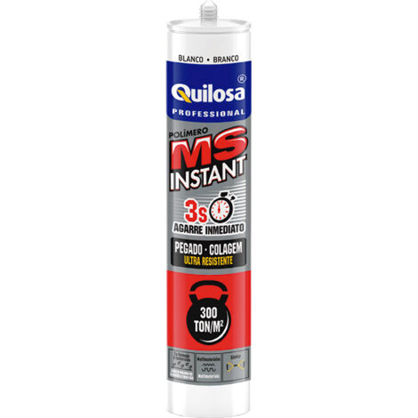 Adhesivo Sellador Polimero 280 Ml Blanco Ms Instantaneo Cartucho Quilosa