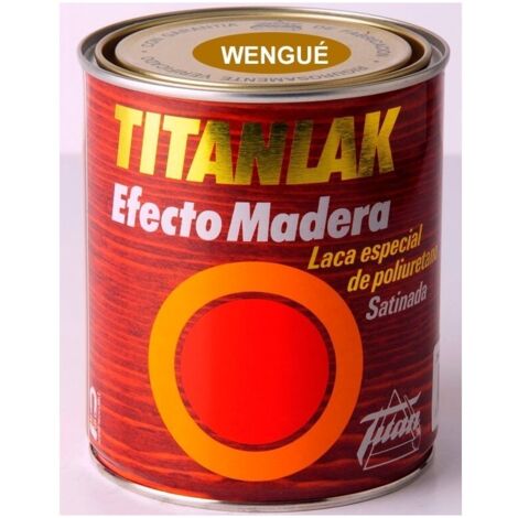 Pintura Laca TITANLAK efecto Madera Wengué 750 ml