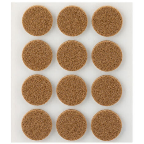 Fieltro Troquelado Circular Lana Acrílica Ø22x3mm Marrón Adhesivo Inofix (1/2)