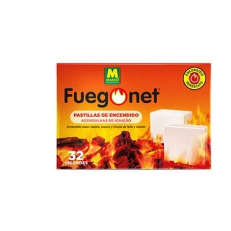 Caja de 32 pastillas de encendido FUEGONET para chimeneas,