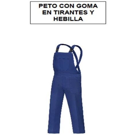PETO TRABAJO TERGAL AZULINA TIRANTES Y HEBILLA  54