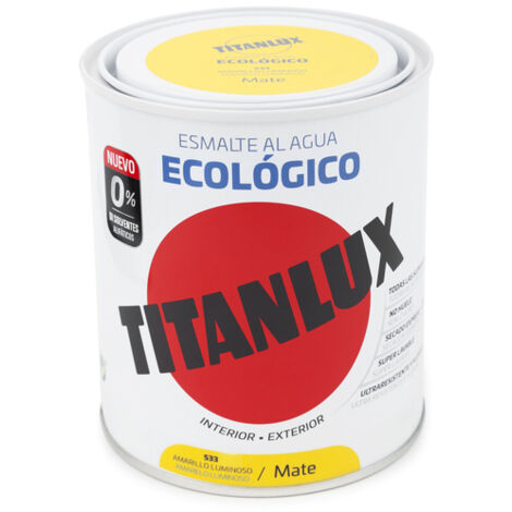 Titanlux Ecológico Esmalte al agua mulisuperficie Mate Amarillo Luminoso 750 ml