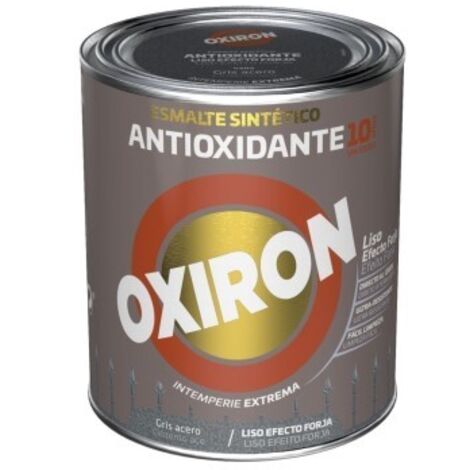 Esmalte Sintético Metálico Antioxidante Oxiron Liso Efecto Forja Negro 750ml Titan