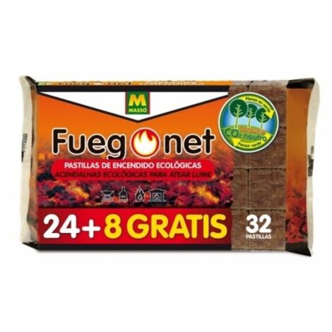 Pastillas de Encendido Ecológicas FUEGONET para barbacoas y