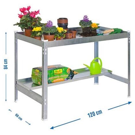 Estantería SIMONGARDEN desk 1200x600 galvanizada/galvanizada (1/2)