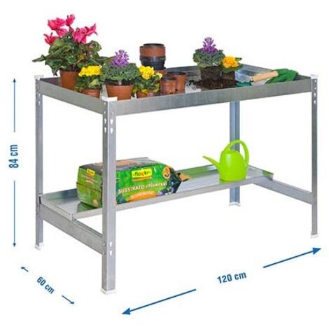 Simongarden Desk 1200x600 Gris/galva 840x1200x600 (1/2)