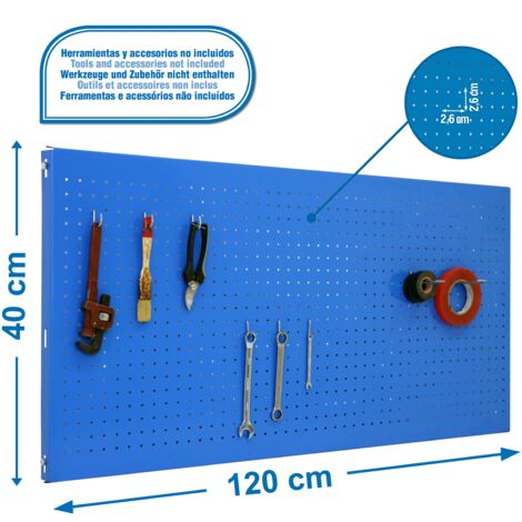 Panel perforado para herramientas SIMONWORK (40x120x3,5cm) AZUL
