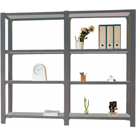 Estantería OFFICLICK 4/400 metal i+a antracita/galva (1/3)