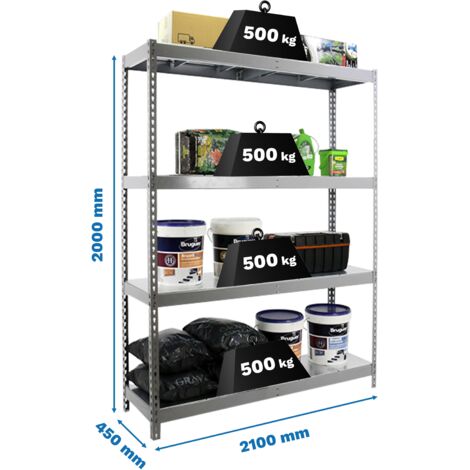 Estantería SIMONRACK Simonforte 2104-4 metal gris/galva (1/2)