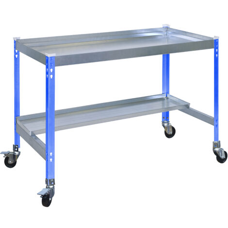 Huerto urbano con ruedas 95,5X150X60Cm Azul 600Kg P/Balda