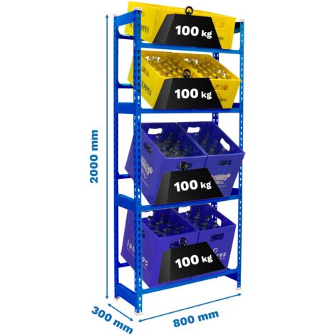 Botellero SIMONBOTTLE 4-2000x800x300 AZUL - 8425437119507 - Simon Rack (1/2)