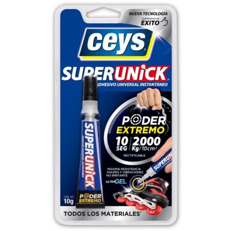Adhesivo instantaneo flex 10 gr tra gel superunick ceys