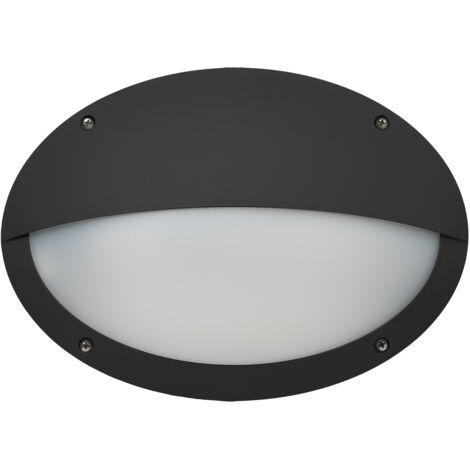 Wandleuchte Teia Hor. Hood Ip66 E27 23w Schwarz (1/2)