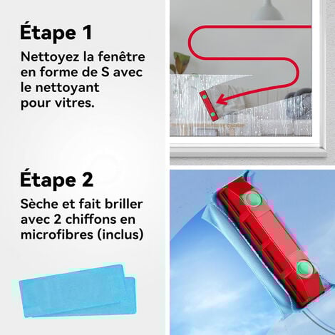 Nettoyeur Vitre Magnétique The Glider D-3  pour fenêtre à vitrage de 20 à 24 mm d’épaisseur  Lave-vitre aimanté