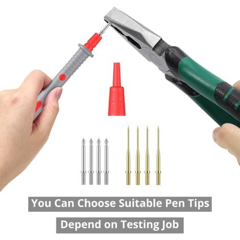 Kit de Câbles de Test Multi 21 en 1 Multimètre Électrique Câble Test avec Pinces Crocodile de Test Ressort Sonde Grabber Fiche Banane pour Tension Voltmètre pour Testeur Circuit Tension