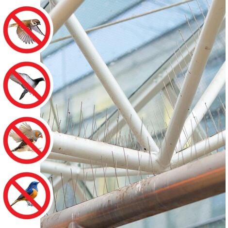Pic Anti Pigeon Inoxydable, 25cm x 4 Pièces Pique Anti Pigeon pour Balcon, Respectueux des Animaux Pic Anti Oiseaux, Anti-Escalade Enceintes pour Moineaux Hirondelles Corneilles Chat