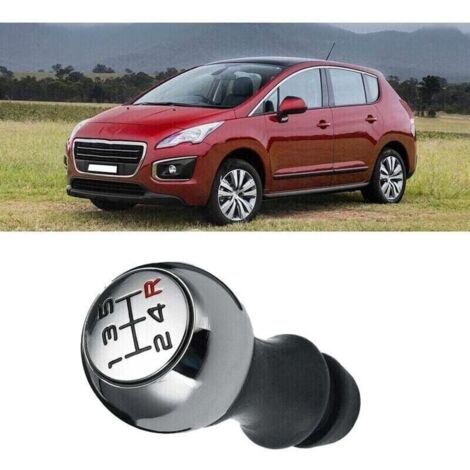 Pommeau de Levier de 5 Vitesses Manuelle pour Voiture 206 207 3008 etc/ C2 C3 C4 Picasso Berlingo Saxo (Argent)