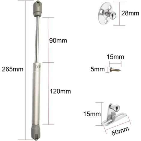 4pcs Verin à gaz 80N, Verin hydraulique, Verin meuble amortisseur porte placard pour armoires bibliothèques meuble