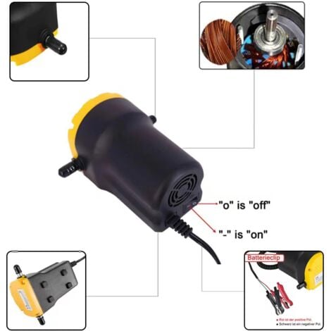 Pompe Diesel Pompe de Transfert 12V 80W Pompe Electrique Vidange Huile Moteur,Pompe à Huile Diesel pour Le Changement de Diesel d'extracteurs de Fluide de Voiture, Huile Moteur